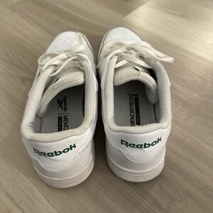 Reebok White Sneakers with Green Accents